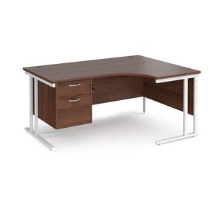 Maestro 25 cant rh erg desk 2 drawer ped