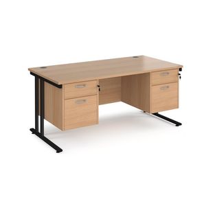 Maestro 25 Cant 800Mm Deep Desk 2X2D Ped