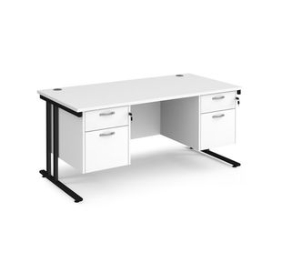 Maestro 25 Cant 800Mm Deep Desk 2X2D Ped