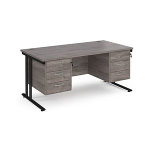 Maestro 25 Cant 800Mm Deep Desk 2X3D Ped