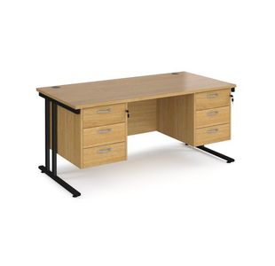 Maestro 25 Cant 800Mm Deep Desk 2X3D Ped