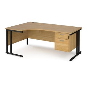 Maestro 25 Cant Lh Erg Desk 2 Drawer Ped