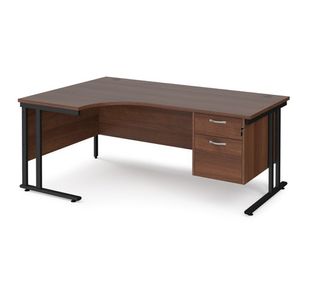 Maestro 25 Cant Lh Erg Desk 2 Drawer Ped