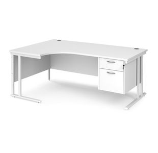 Maestro 25 Cant Lh Erg Desk 2 Drawer Ped