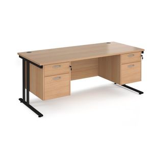 Maestro 25 Cant 800Mm Deep Desk 2X2D Ped