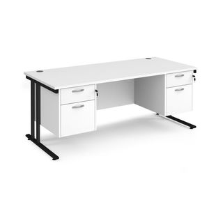 Maestro 25 Cant 800Mm Deep Desk 2X2D Ped