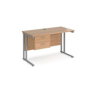 Maestro 25 Cant 600Mm Desk 2 Drawer Ped