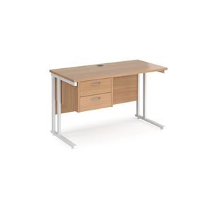 Maestro 25 Cant 600Mm Desk 2 Drawer Ped