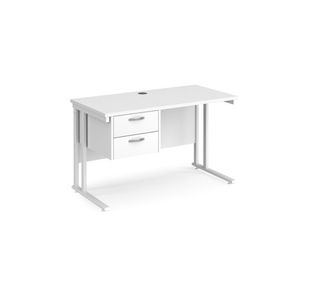 Maestro 25 Cant 600Mm Desk 2 Drawer Ped