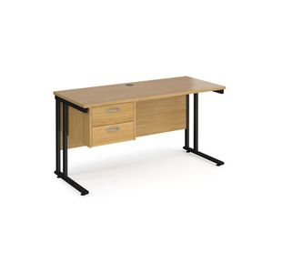 Maestro 25 Cant 600Mm Desk 2 Drawer Ped