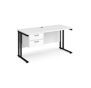 Maestro 25 Cant 600Mm Desk 2 Drawer Ped