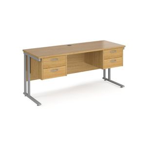 Maestro 25 Cant 600Mm Deep Desk 2X2D Ped