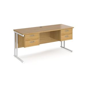 Maestro 25 Cant 600Mm Deep Desk 2X2D Ped