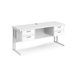 Maestro 25 Cant 600Mm Deep Desk 2X2D Ped