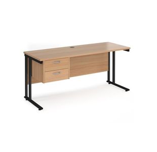 Maestro 25 Cant 600Mm Desk 2 Drawer Ped