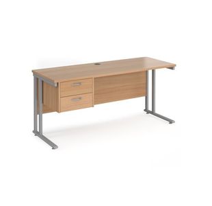 Maestro 25 Cant 600Mm Desk 2 Drawer Ped