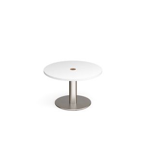 Monza circular power ready coffee table