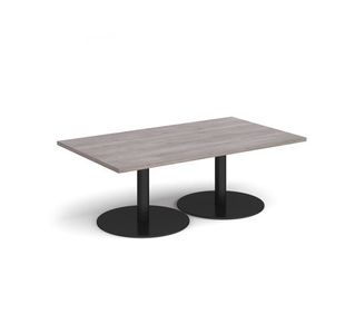 Monza rect coffee table flat round bases