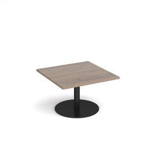 Monza square coffee table round base