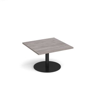 Monza square coffee table round base