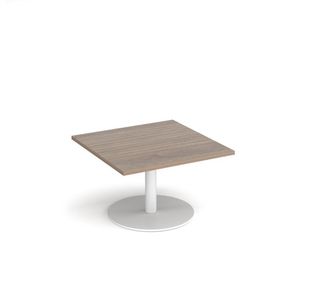 Monza square coffee table round base