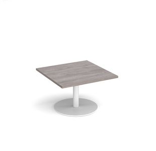 Monza square coffee table round base