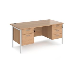 Maestro 25 H-Frame 800Mm Desk 2X2D Ped