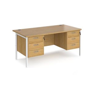 Maestro 25 H-Frame 800Mm Desk 2X3D Ped