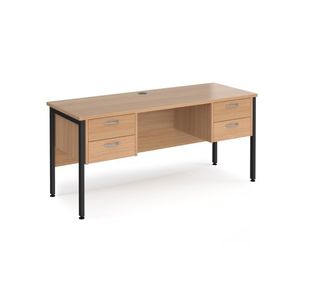 Maestro 25 H-Frame 600Mm Desk 2X2D Ped