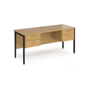 Maestro 25 H-Frame 600Mm Desk 2X2D Ped