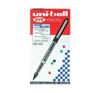 Uni-Ball Liquid Ink Rball Blk Pk12