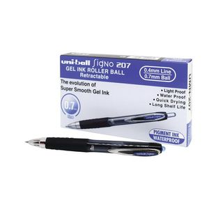 Uni-Ball Signo 207 RRb Gel Blue Pk12