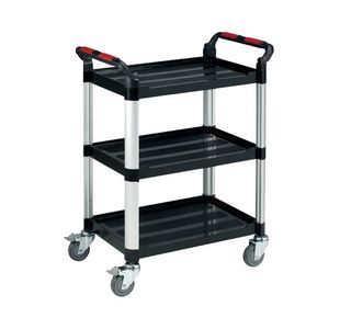 Barton 3Shelf Plastic Trolley Whtt3Ss