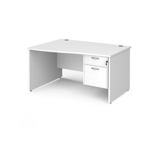 Maestro 25 panel end lh wave desk 2d ped