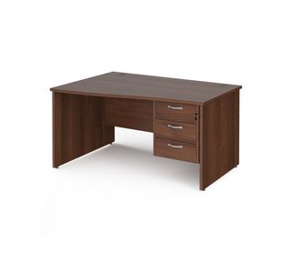 Maestro 25 panel end lh wave desk 3d ped