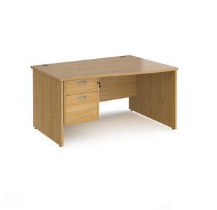 Maestro 25 panel end rh wave desk 2d ped