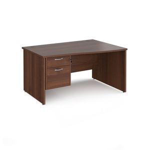 Maestro 25 panel end rh wave desk 2d ped