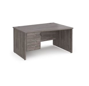 Maestro 25 panel end rh wave desk 3d ped