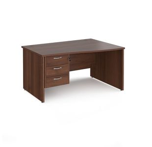 Maestro 25 panel end rh wave desk 3d ped