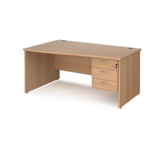 Maestro 25 panel end lh wave desk 3d ped