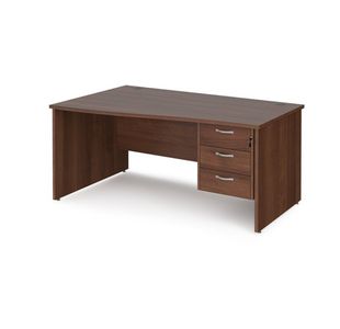 Maestro 25 panel end lh wave desk 3d ped