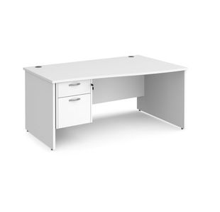 Maestro 25 panel end rh wave desk 2d ped