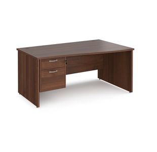 Maestro 25 panel end rh wave desk 2d ped