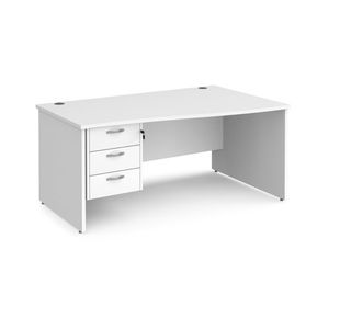 Maestro 25 panel end rh wave desk 3d ped