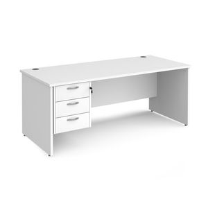 Maestro 25 panel end 800mm desk 3d ped