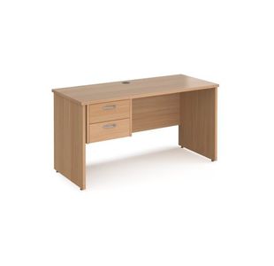 Maestro 25 panel end 600mm desk 2d ped