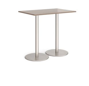 Monza rect poseur table round bases