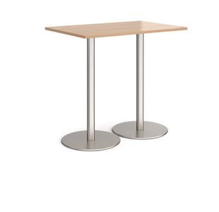 Monza rect poseur table round bases