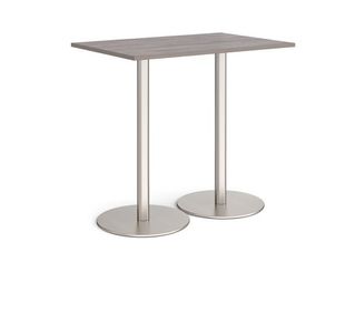 Monza rect poseur table round bases