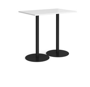 Monza rect poseur table round bases